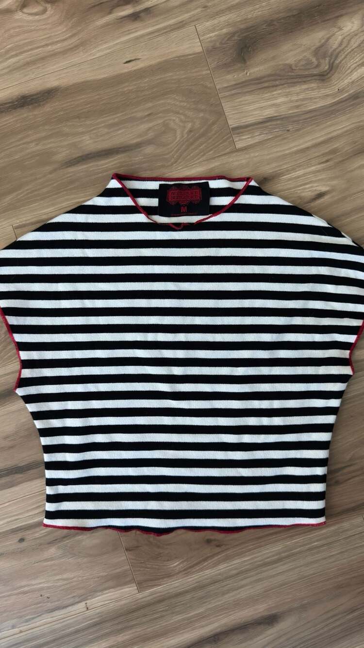 Beetlejuice Striped Top Size M